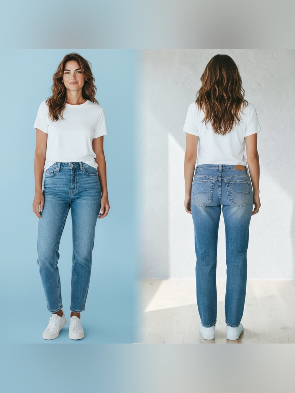 Tommy Hilfiger Size 2L Medium-Wash Straight Leg Jeans Good Pre-owned Condition